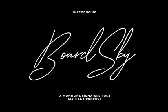 Boardsky: A Handwritten Font for Elegant Design