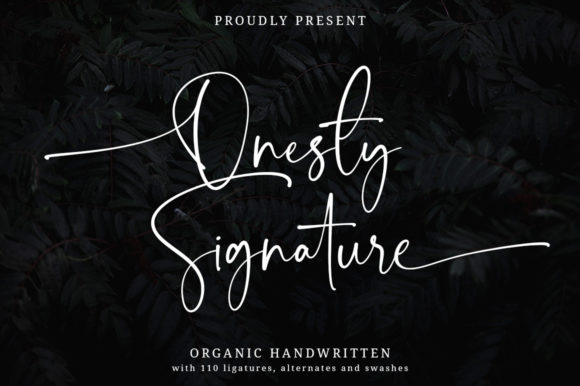 Onesty Signature Font for Creative Projects