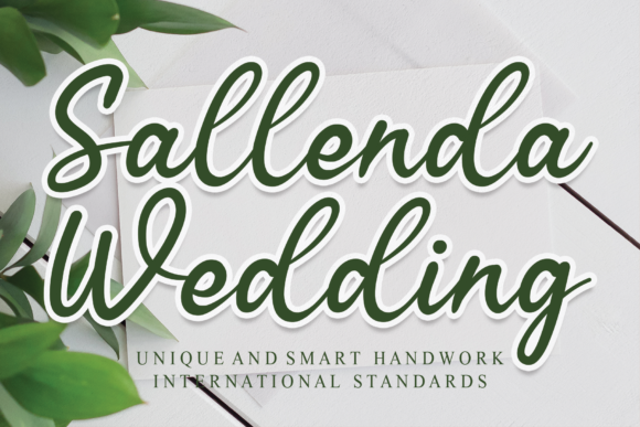 Sallenda Wedding Font: Elegant Script for Digital Marketing