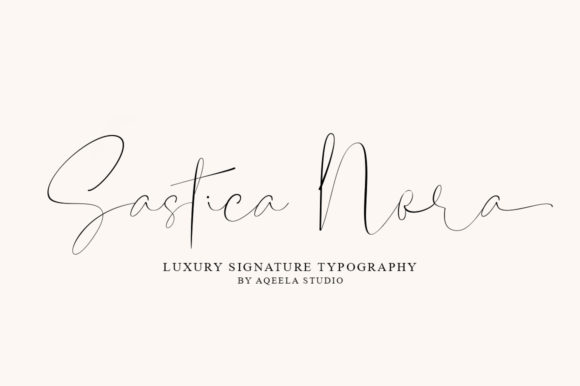 Sastica Nora: A Elegant Handwritten Font