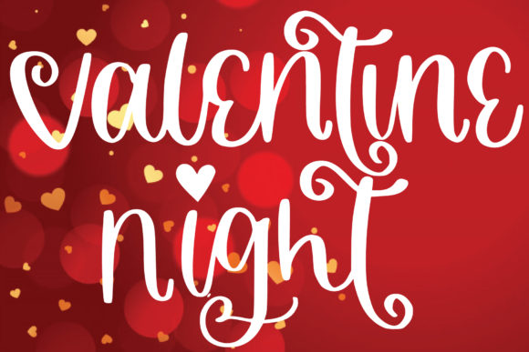 Valentine Night Font for Web Design
